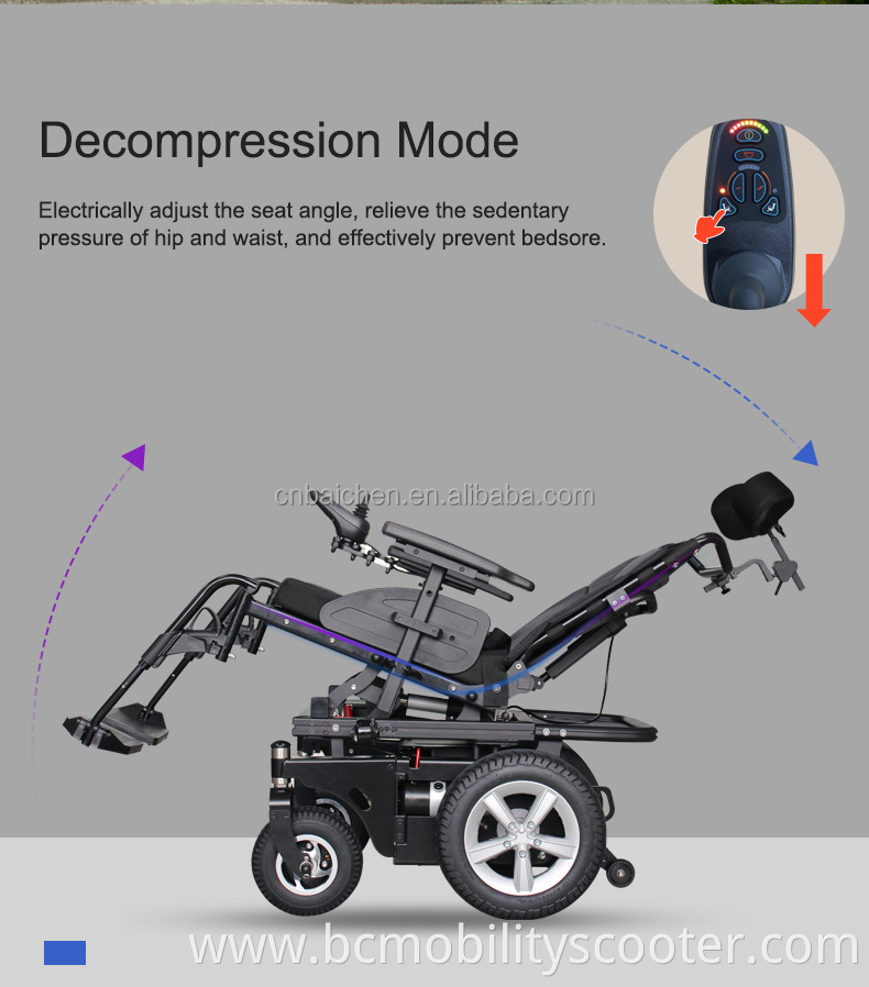 Heavy Duty Off Road Durable Strong Powerful Folding Electric Conversion Kit Manual Wheelchair